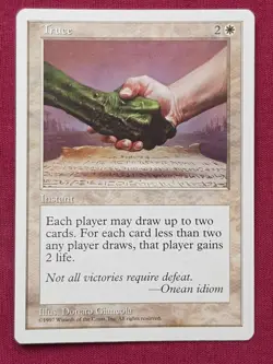Magic The Gathering 5TH EDITION TRUCE white card MTG - Image 1