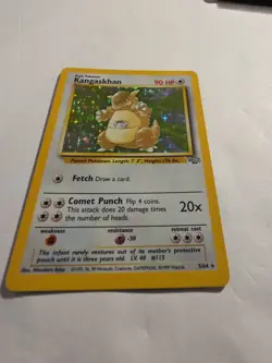 Pokemon TCG Kangaskhan Jungle Holo Card 5/64 Unlimited Rare Vintage 1999 LP - Image 1