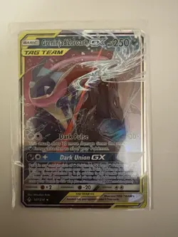 Pokemon Greninja & Zoroark GX Holo Card 107/214 Sm-Unbroken Bonds Tag Team - Image 1