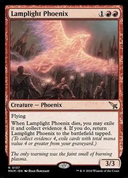 Lamplight Phoenix - Murders at Karlov Manor - MTG - LP - Magic - 137 - Image 1