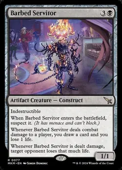 Barbed Servitor - Murders at Karlov Manor - MTG - LP - Magic - 77 - Image 1