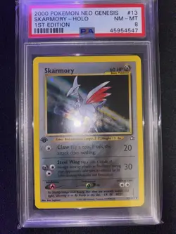 2000 POKEMON NEO GENESIS 1ST EDITION #13/111 SKARMORY HOLO PSA 8 - Image 1