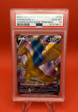 Charizard V 2020 Pokemon SWSH Champion’s Path BSP #050 PSA 10 SWSH050 - Image 1