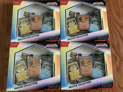 X4 Pokemon Prismatic Evolutions Poster Collection Box Lot Of 4 Sealed 12 Packs - Image 1