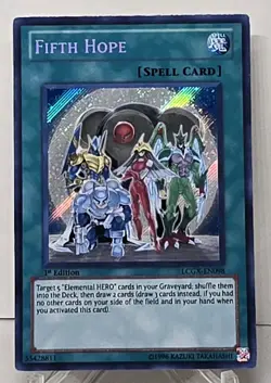Fifth Hope LCGX-EN098 Secret Rare 1st Edition Yugioh TCG NM/M - Image 1