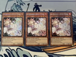 Yugioh Ash Blossom & Joyous Spring x3 Secret Rare RA01-EN008 Near Mint - Image 1