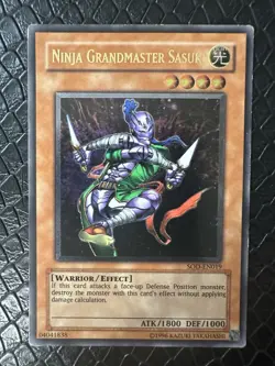 YUGIOH Ninja Grandmaster Sasuke (SOD-EN019) Ultimate Rare UNLIMITED Lp - Image 1