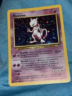 Mewtwo 10/102 Base Set Holo Pokemon Card Very Good Condition! WOTC - Image 1