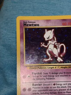 Mewtwo 10/102 Base Set Holo Pokemon Card Very Good Condition! WOTC - Image 3