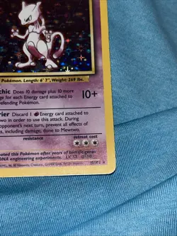 Mewtwo 10/102 Base Set Holo Pokemon Card Very Good Condition! WOTC - Image 5