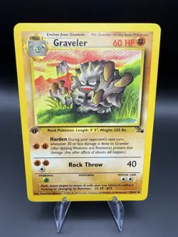 Pokemon Card - Fossil Set - Graveler 37/62 1st Edition [NM-LP] - Image 1