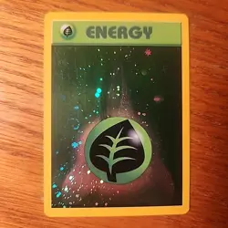 Pokemon Card - Grass Energy (WotC 2002 Energy League Promo) Reverse Holo LP - Image 1