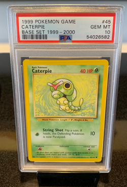 Pokemon Card Game 1999 CATERPIE BASE SET 45/102 GEM MINT PSA 10 - Image 1