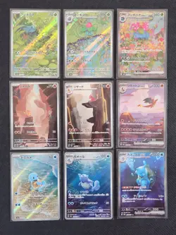 Pokemon Card 151 Charizard Blastoise Venusaur ex AR SAR Evolution Set of 9 - Image 1