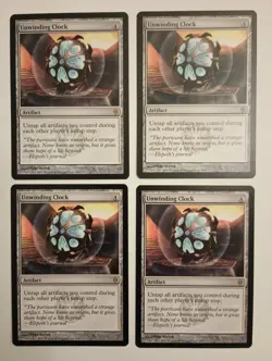 Unwinding Clock x4 - MTG - New Phyrexia NPH Magic the Gathering - LP - Image 1