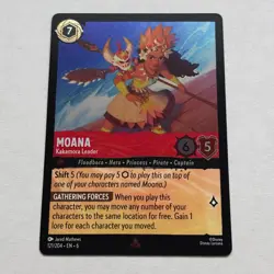 Moana 121/204 Disney Lorcana Azurite Sea Rare Cold Foil Card NM - Image 1