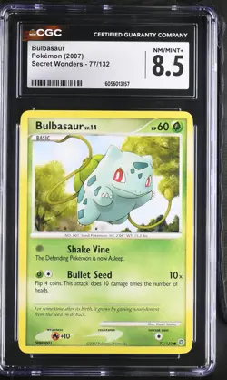CGC 8.5 Bulbasaur 2007 Secret Wonders 77/132 Pokemon Card psa - Image 1