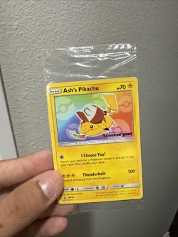 POKEMON PROMO CARD - SUN AND MOON - SM108 ASH'S PIKACHU (SEALED) *see photos - Image 1