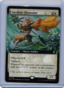 NM Extended Art Steelburr Champion, MTG, Bloomburrow Commander, Magic, 48 - Image 1