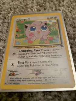 Pokemon TCG: Jigglypuff 8/18 Southern Islands Rare!! Vintage!! Beautiful Card!! - Image 1