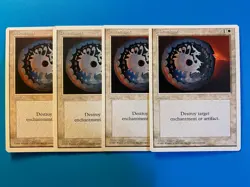 MTG 4x Disenchant Core Set 4th Edition OLD SCHOOL Magic the Gathering x4 NM - Image 1