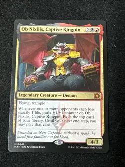 MTG Ob Nixilis Captive Kingpin March of the Machine Aftermath 0041 NM MAT Magic - Image 1