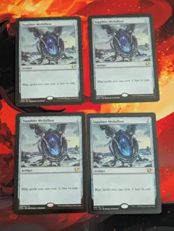 MTG Sticker CEDH EDH Sapphire Medallion x4 Artifact - Image 1