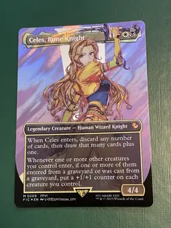 MTG Final Fantasy CELES RUNE KNIGHT SURGE FOIL Commander Sharp! - Image 1