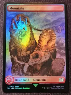 Mountain Full Art FFIV FIN 0304 MTG Final Fantasy Eng Foil - Image 1