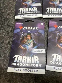 Magic The Gathering TCG Tarkir Dragonstorm Play Boosters, LOT OF 5, New, Sealed - Image 2