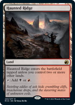 [1x] Haunted Ridge Near Mint, English Innistrad: Midnight Hunt MTG Magic - Image 1
