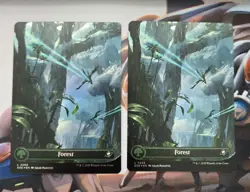 mtg edge of eternities forest 266 foil 2x - Image 1