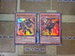 YUGIOH RED-EYES ARCHFIEND OF LIGHTNING + BLACK FLARE DRAGON CORE SUPER 1ST ED NM - Image 1