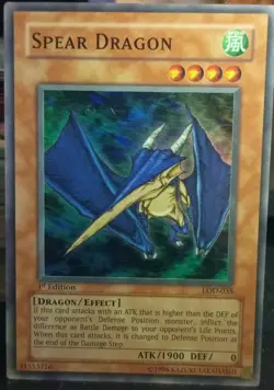 Yu-Gi-Oh TCG Spear Dragon Legacy of Darkness LOD-035 1st Edition Super Rare - Image 1