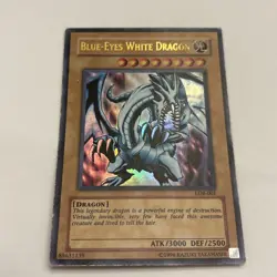Blue Eyes White Dragon - LOB-001. Foil. 1996 Yu-Gi-Oh. - Image 1
