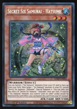 Secret Six Samurai - Hatsume - RA03-EN016 - Secret Rare - Yugioh - Image 1