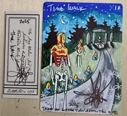 MTG Time Walk Regular Mtg Card Back Sketch Art Amy WEBER Magic - Image 1