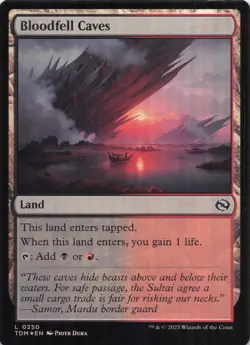 Bloodfell Caves Tarkir Dragonstorm Foil #250 NM MTG - Image 1