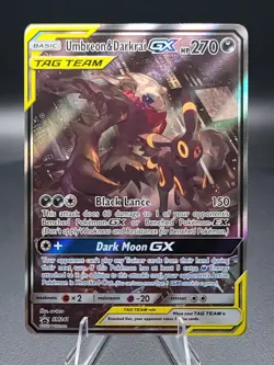 Umbreon & Darkrai GX SM241 SM Promo Black Star Tag Team Pokemon TCG Card NM - Image 1