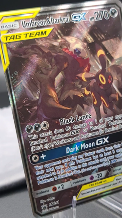 Umbreon & Darkrai GX SM241 SM Promo Black Star Tag Team Pokemon TCG Card NM - Image 2