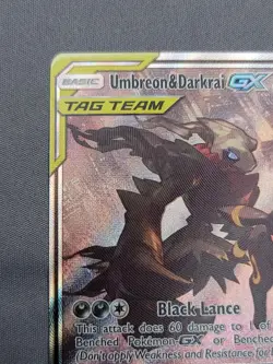 Umbreon & Darkrai GX SM241 SM Promo Black Star Tag Team Pokemon TCG Card NM - Image 4