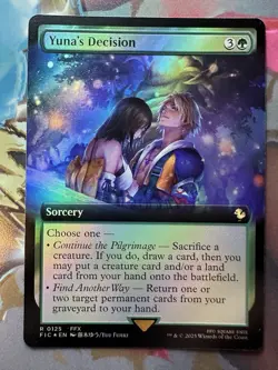 Magic MTG Final Fantasy Yuna's Decision #125 *FOIL* Extended Art Commander Rare - Image 1