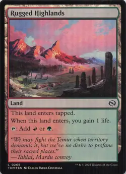Rugged Highlands Tarkir Dragonstorm Foil #265 NM MTG - Image 1