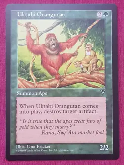 Magic The Gathering VISIONS UKTABI ORANGUTAN green card MTG - Image 1