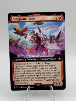 x1 Strago and Relm - Extended Art R MTG Commander: Final Fantasy M/NM, English - Image 1