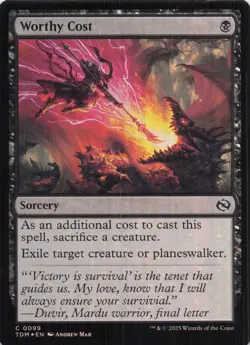 Worthy Cost Tarkir Dragonstorm Foil #99 NM MTG - Image 1