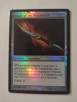 Mtg Zendikar Blade of the Bloodchief Light Play Foil - Image 1
