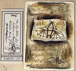 MTG ARTIST PROOF Antiquities Ornithopter Painted AP Sketch Art Amy WEBER Magic - Image 1