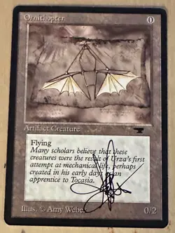 MTG ARTIST PROOF Antiquities Ornithopter Painted AP Sketch Art Amy WEBER Magic - Image 2