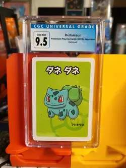 BULBASAUR 2019 POKEMON PLAYING CARDS JPN OLD MAID CGC 9.5 (Old Blue Label) - Image 1